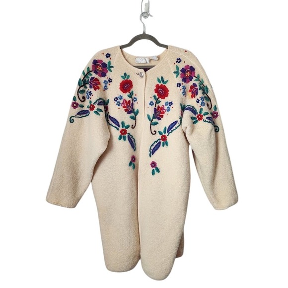 SSG Catharine Lover Jackets & Blazers - SSG Catharine Lover Wool Jacket Flower Embroidery‎ Boho Cottagecore Cream M